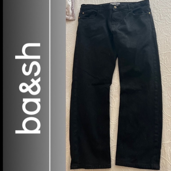 ba&sh Lady Pants Black Denim Jeans - Picture 1 of 13